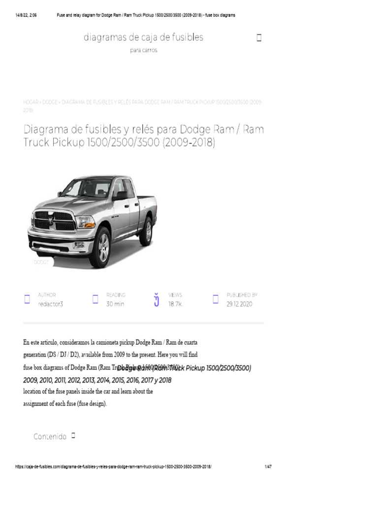 2015 ram 3500 fuse box diagram
