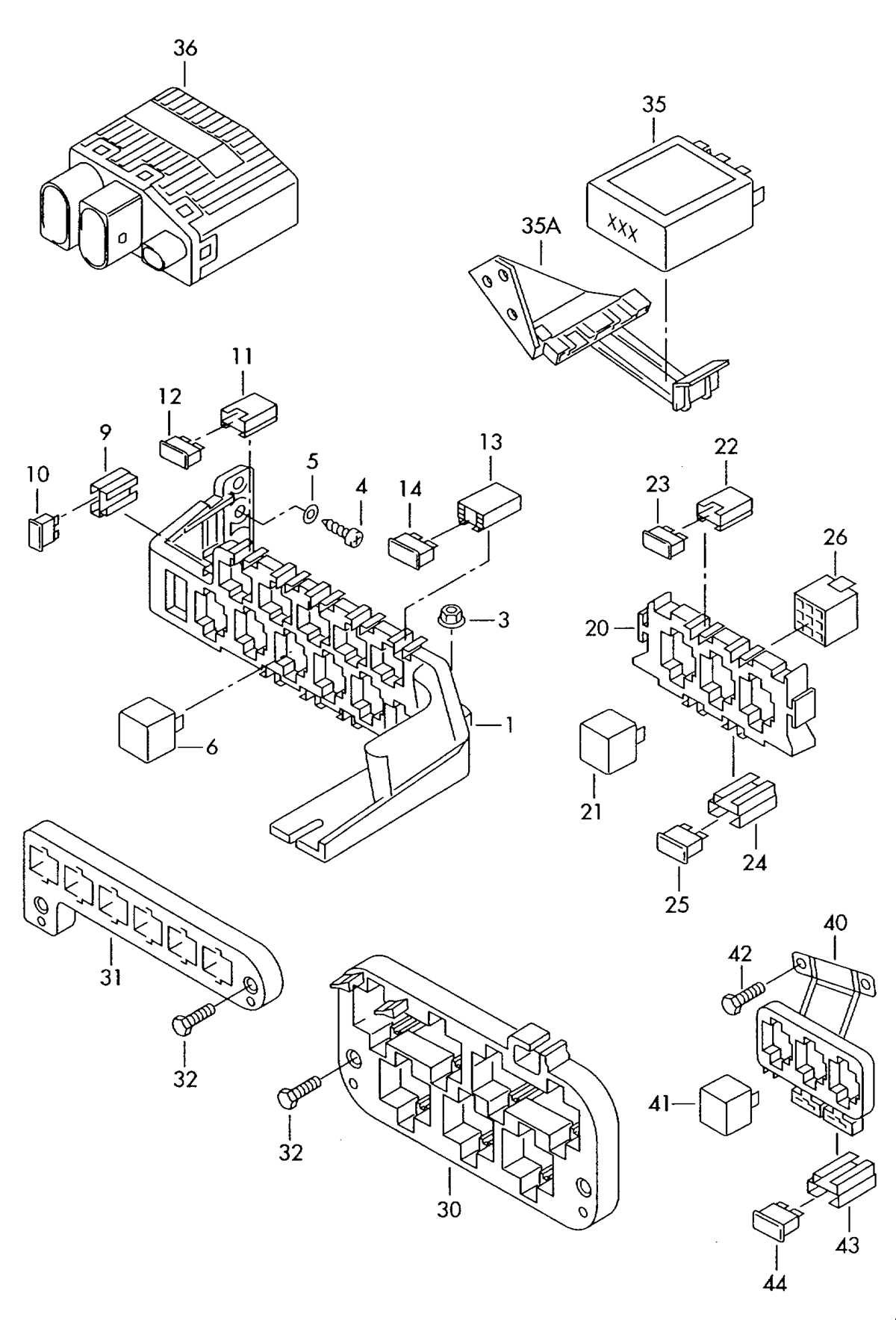 2002 audi a4 fuse box diagram