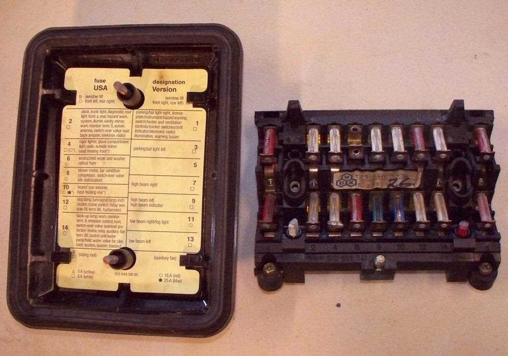 w123 fuse box diagram