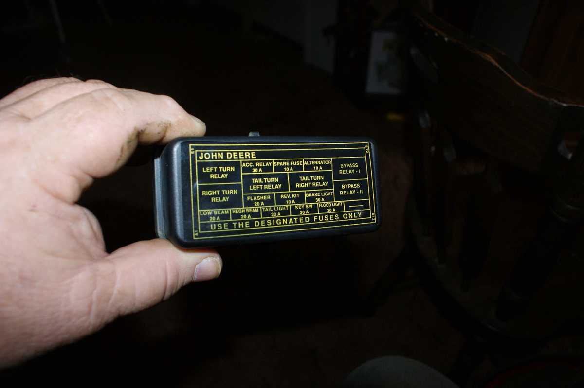 john deere tractor fuse box diagram