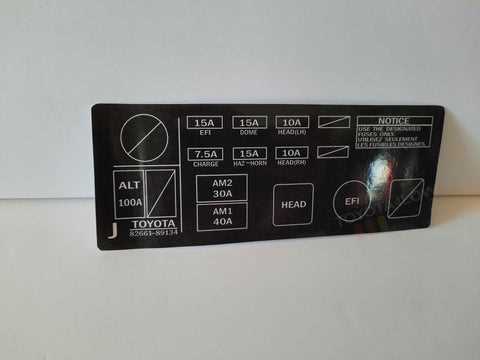 1991 toyota 4runner fuse box diagram