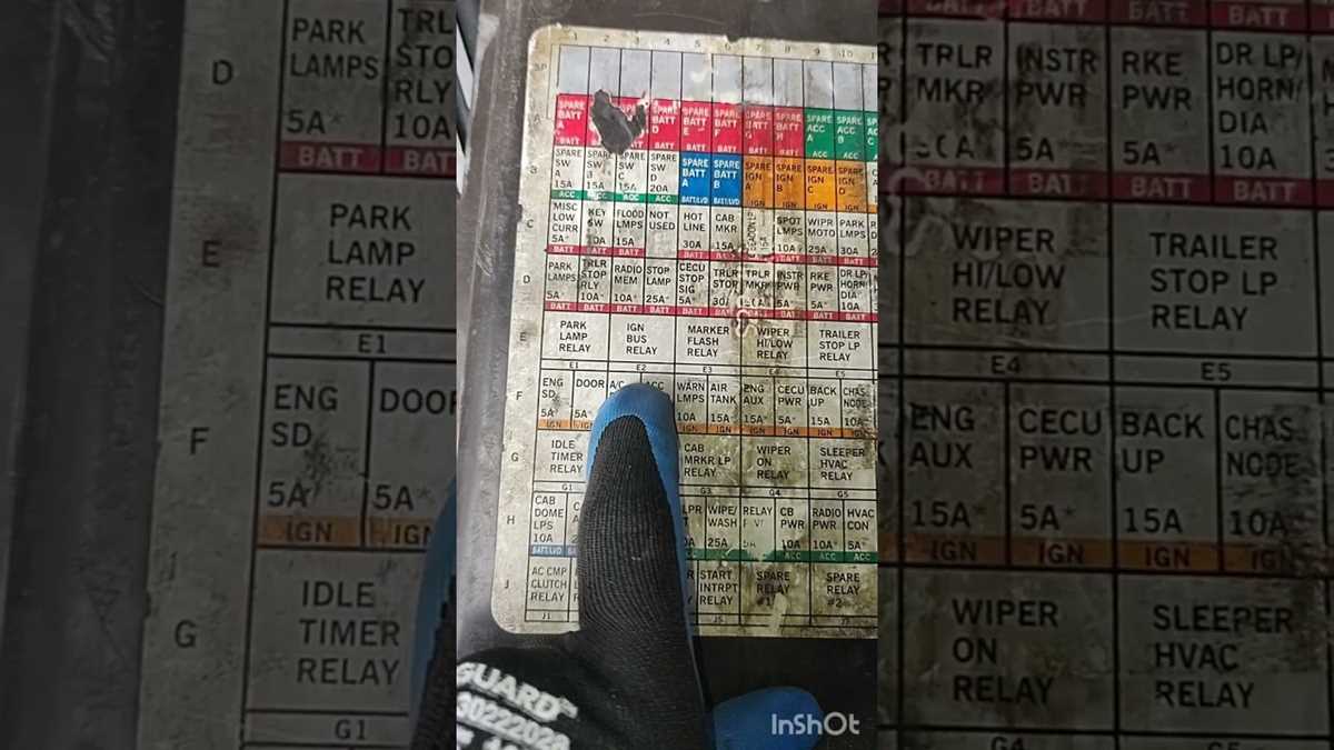 2009 kenworth t800 fuse panel diagram