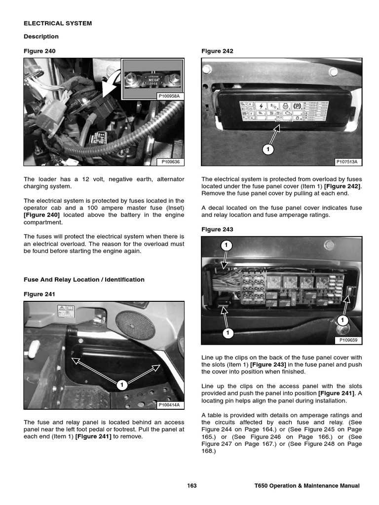 bobcat t190 fuse panel diagram