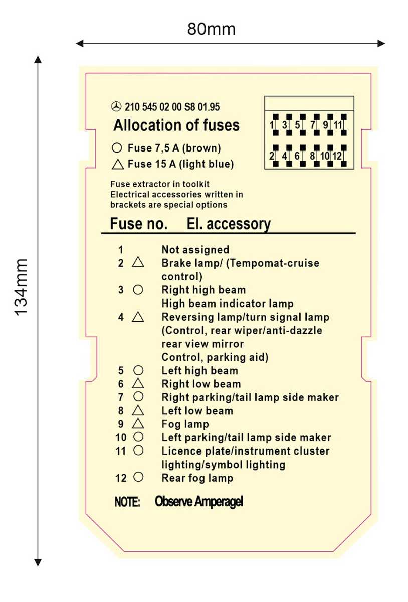 slk 230 fuse box diagram