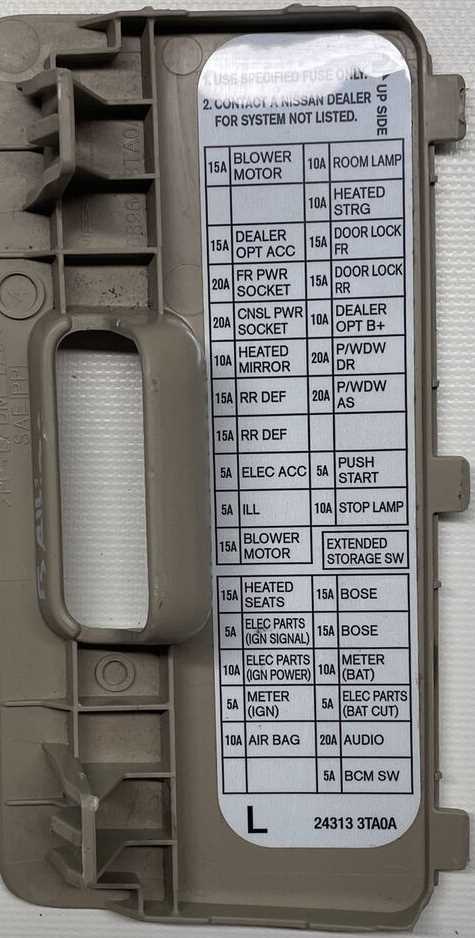 2003 nissan altima 2.5 fuse box diagram