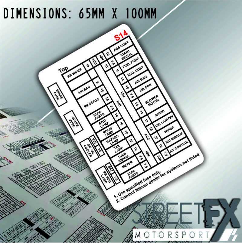1996 nissan 300zx fuse box diagram