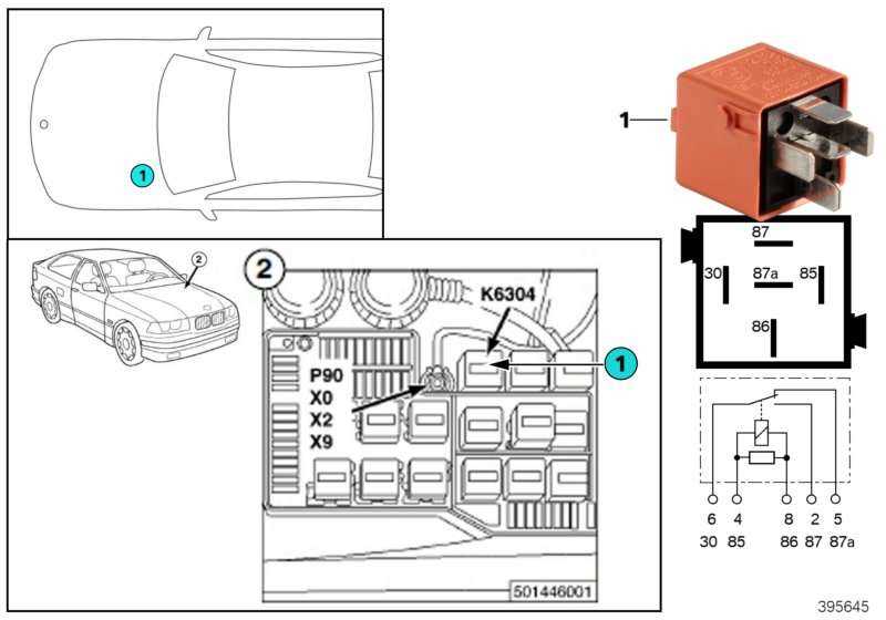 bmw e36 fuse box diagram