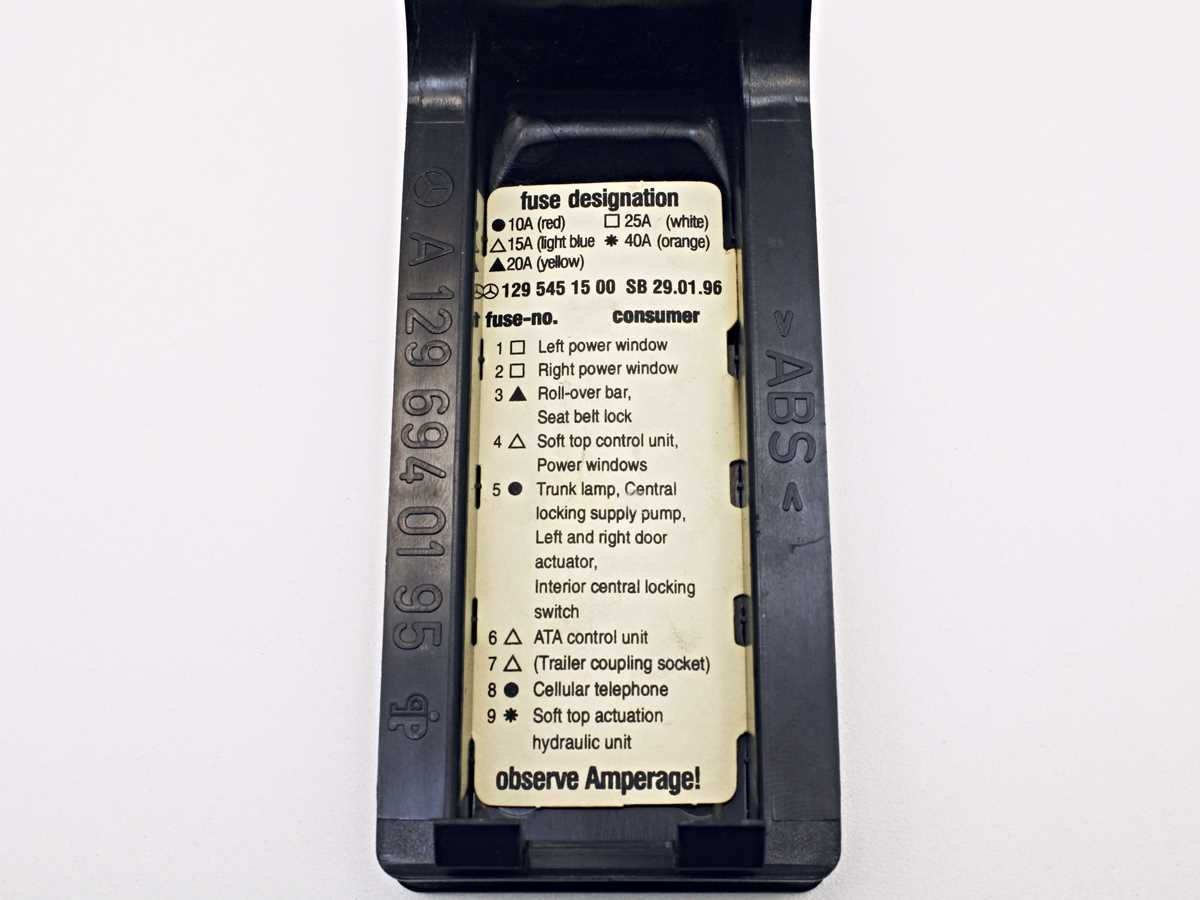 sl500 fuse diagram