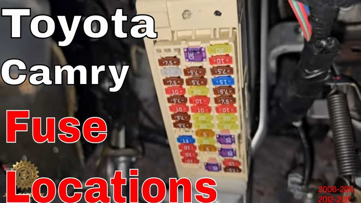 toyota camry 2000 fuse box diagram