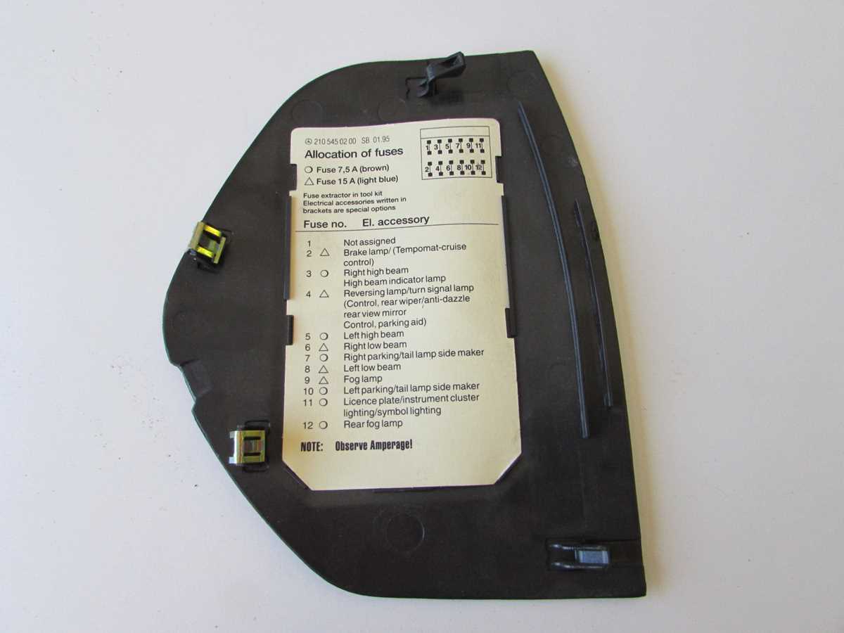 mercedes w209 fuse box diagram