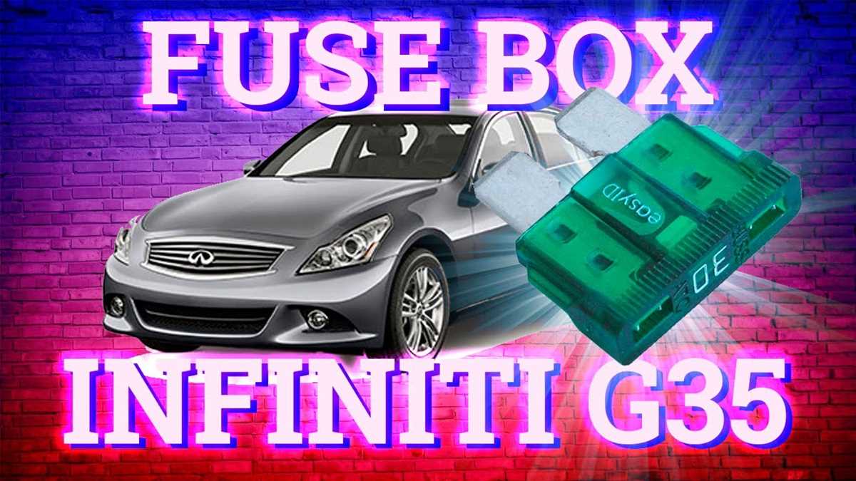 infiniti g37 fuse box diagram