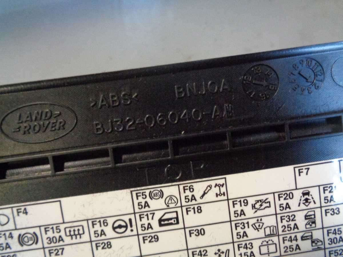 range rover l405 fuse box diagram