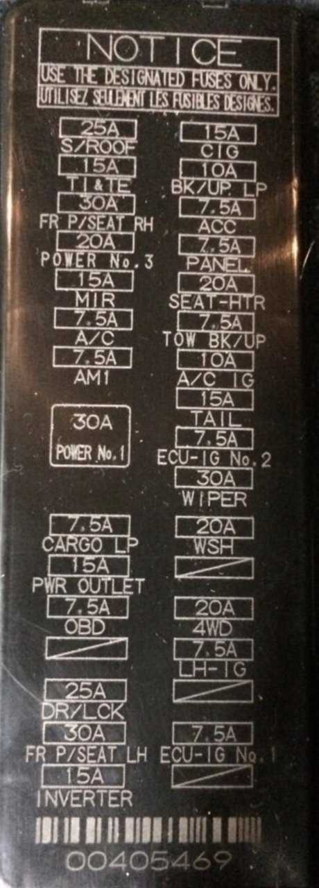2022 tundra fuse box diagram