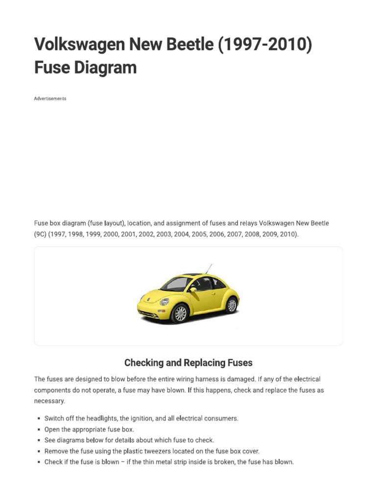 new beetle fuse box diagram