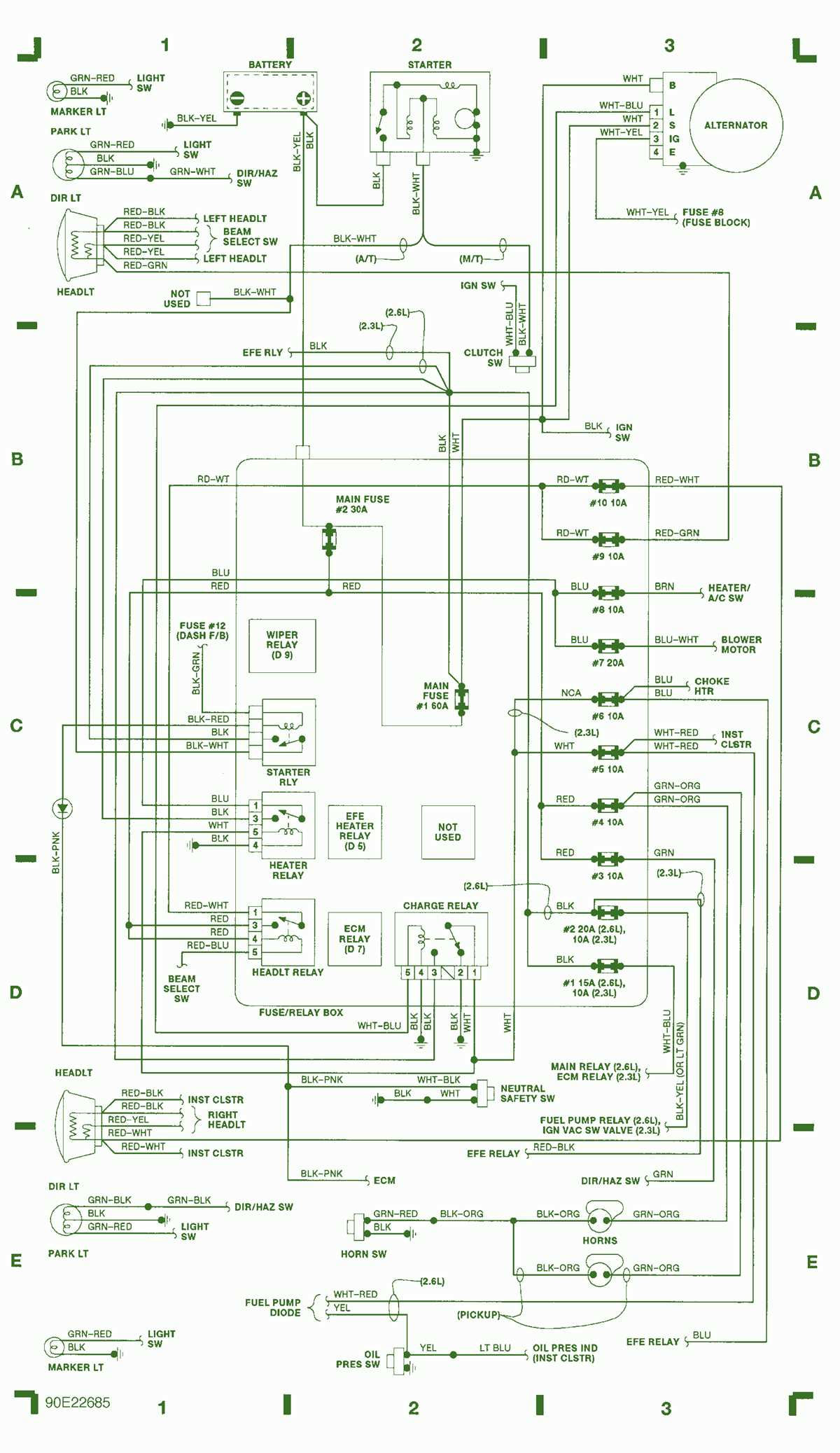 1991 isuzu rodeo fuse box diagram