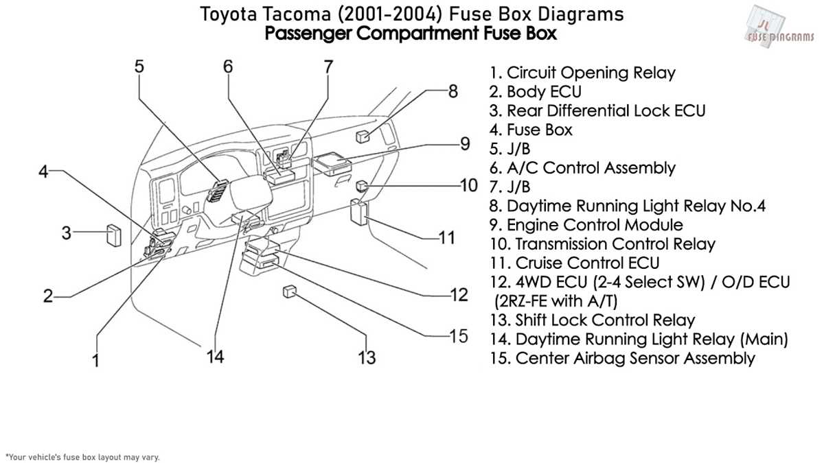 01 tacoma prerunner interoir fuse diagram
