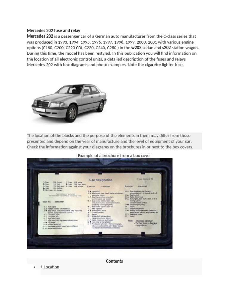 03 mercedes e320 fuse box diagram english