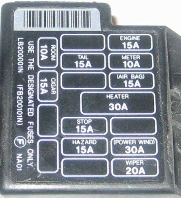 1990 ford ranger inside fuse panel diagram