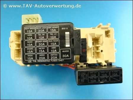 1993 mazda 323 fuse box diagram