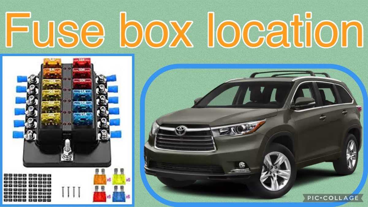toyota highlander 2008 fuse box diagram