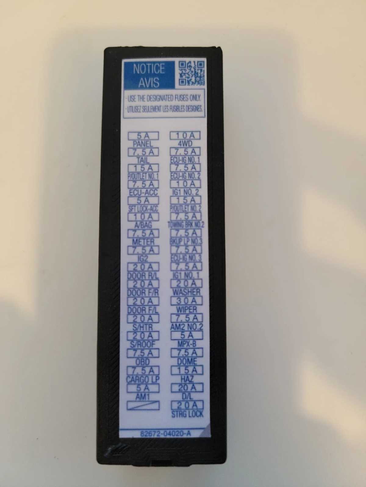 tacoma fuse diagram
