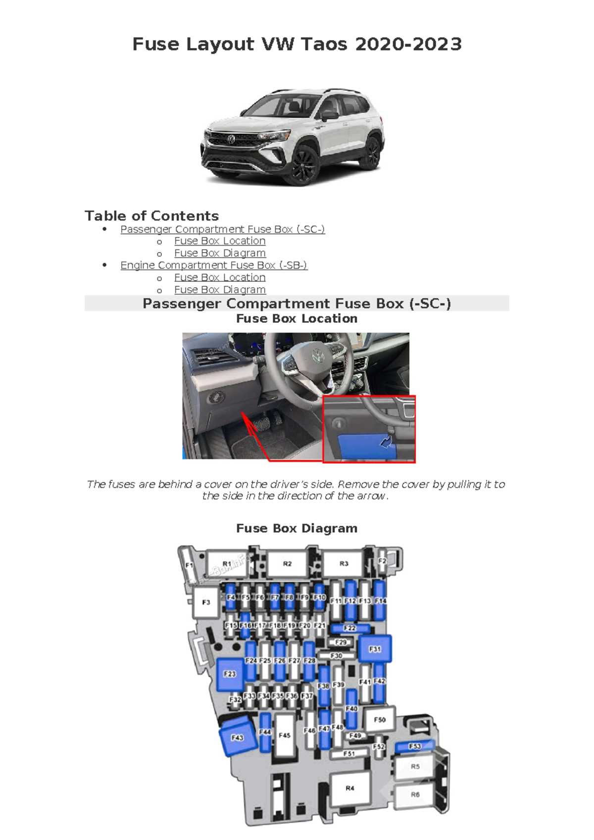 2020 vw tiguan fuse box diagram
