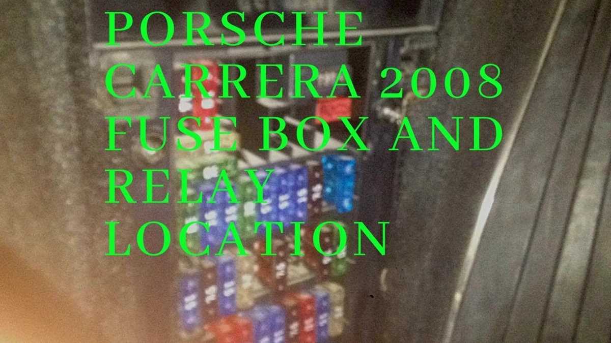 porsche 997.2 fuse box diagram