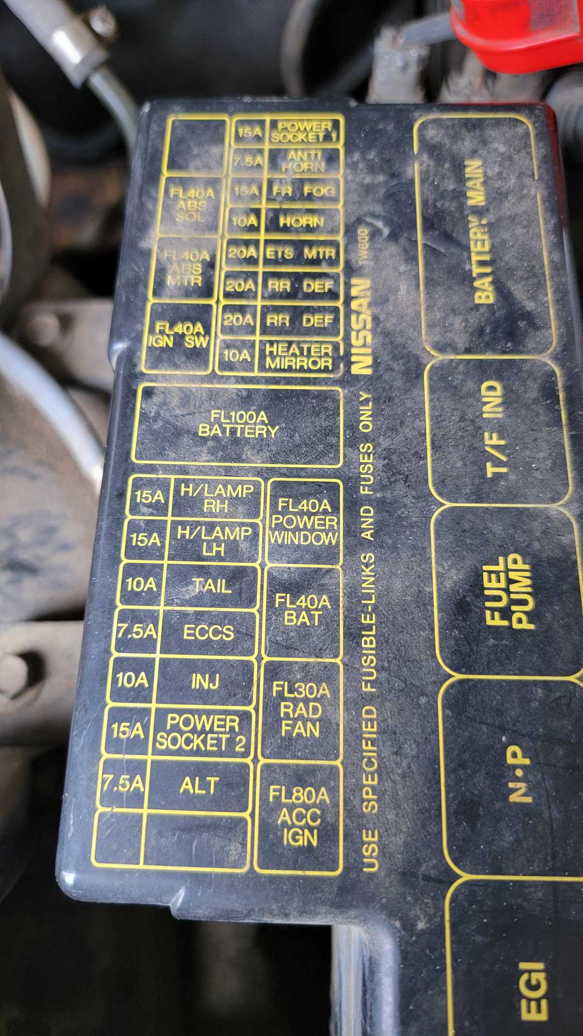 2002 nissan pathfinder fuse box diagram
