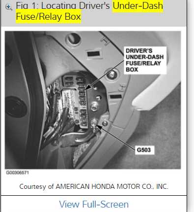 2001 honda accord fuse box diagram