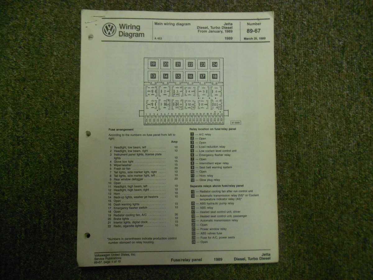 relay 1997 vw jetta fuse box diagram