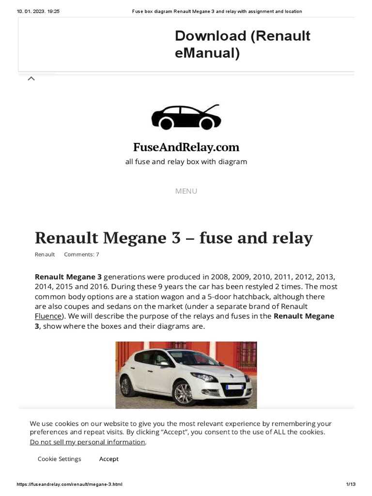 renault megane 2007 fuse box diagram