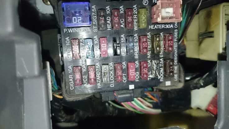 1991 mazda b2200 fuse box diagram