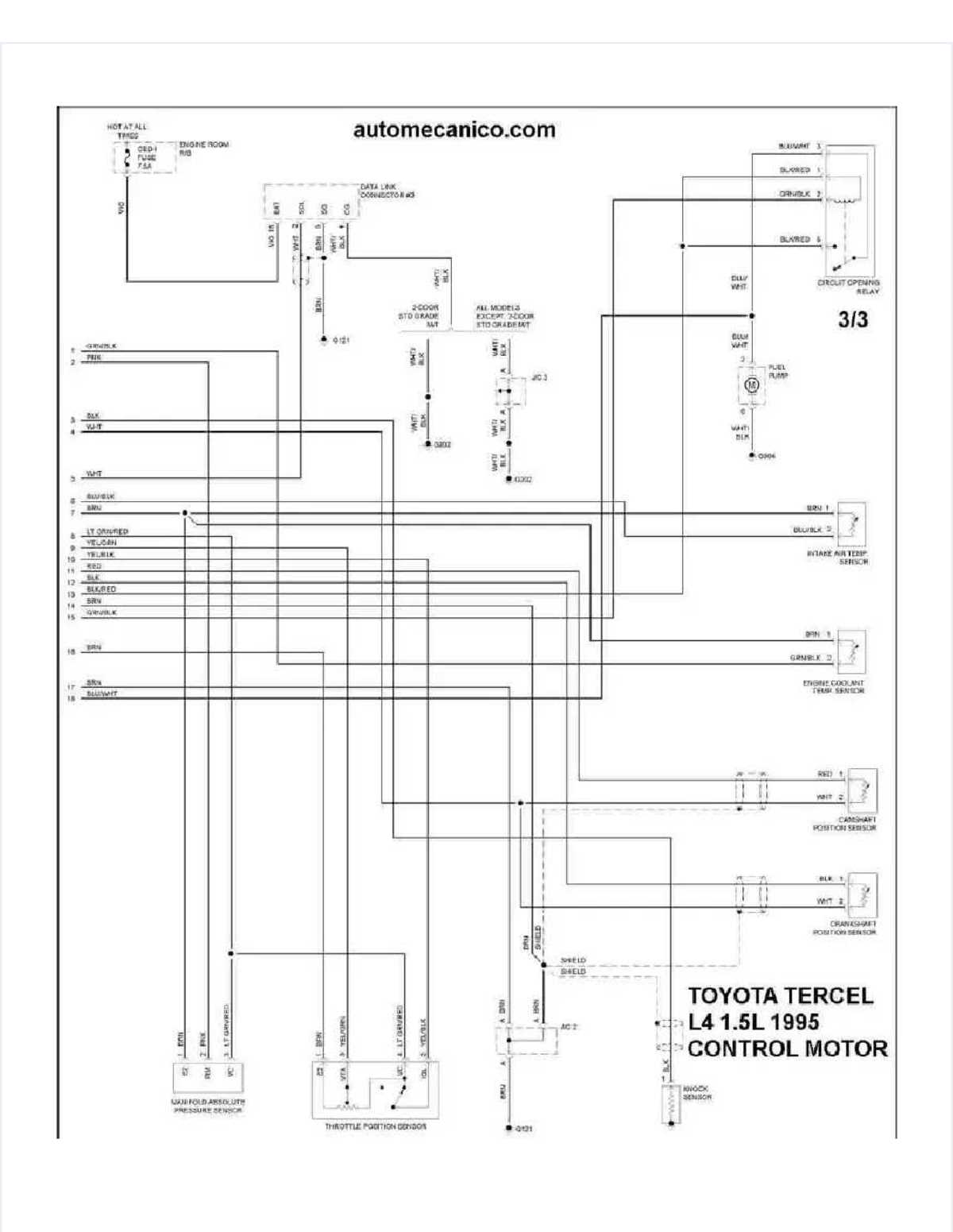 1995 toyota tercel fuse box diagram
