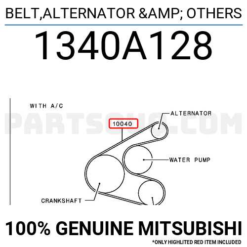 mitsubishi fuso belt diagram
