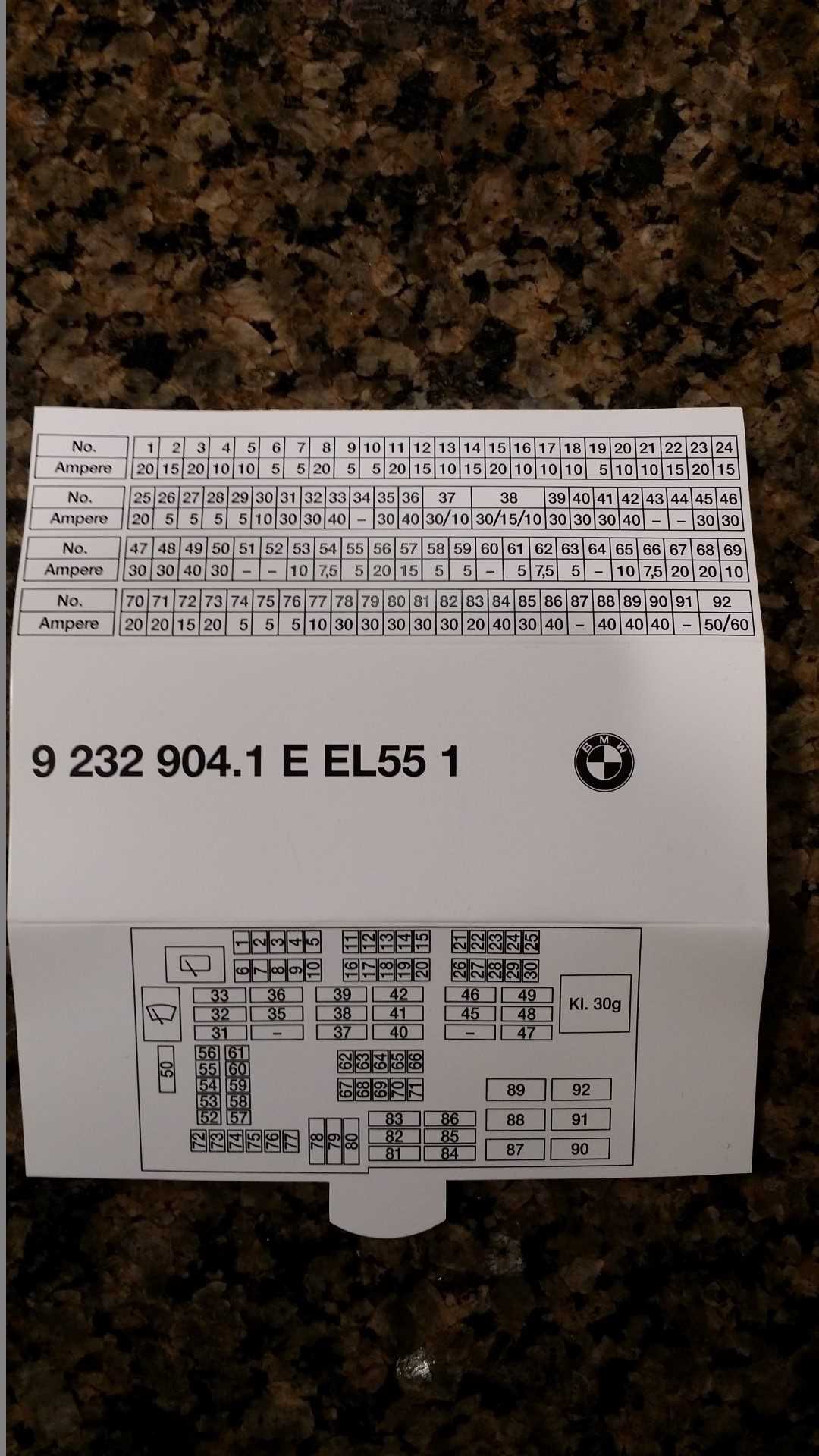 2007 bmw 328i fuse panel diagram