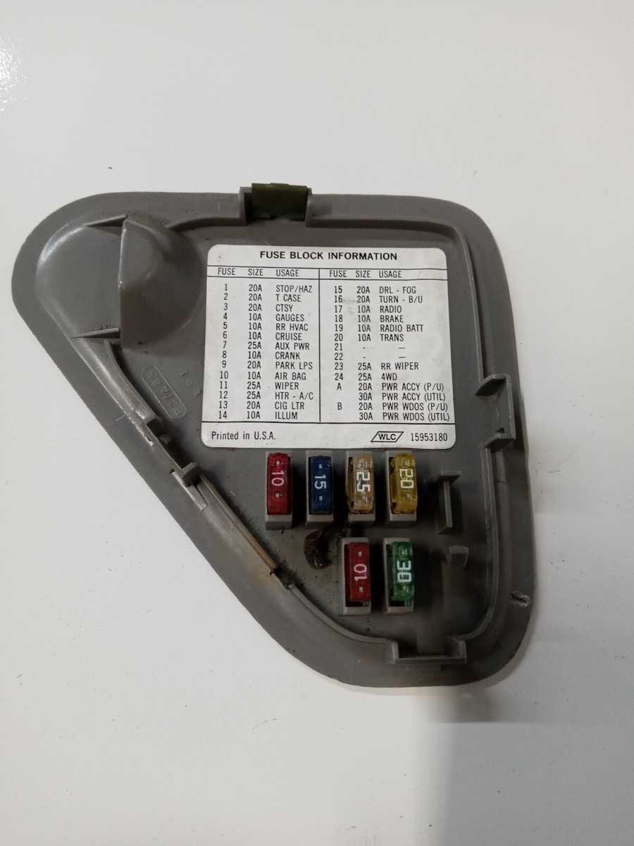 2001 gmc sierra 1500 fuse box diagram