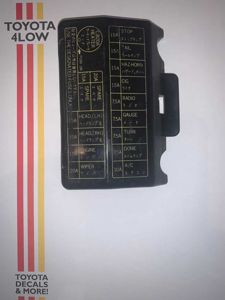 toyota fuse box diagram