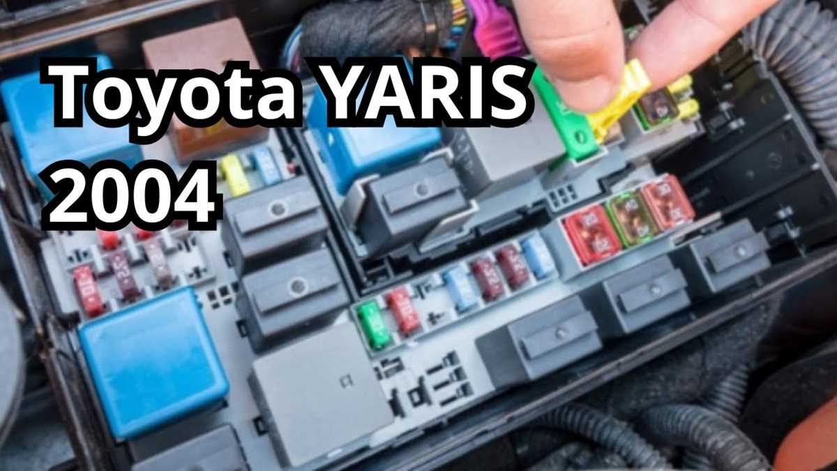 toyota yaris 2004 fuse box diagram