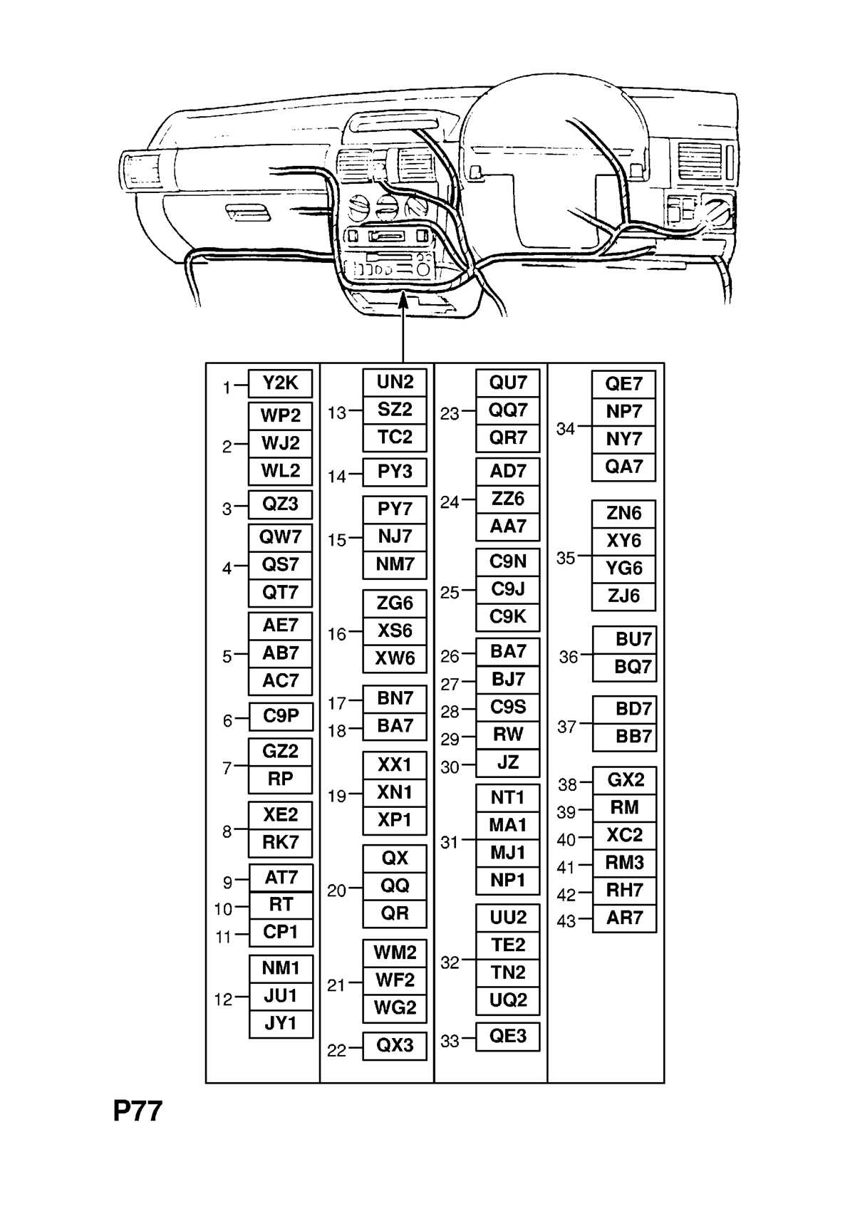 opel corsa b fuse box diagram