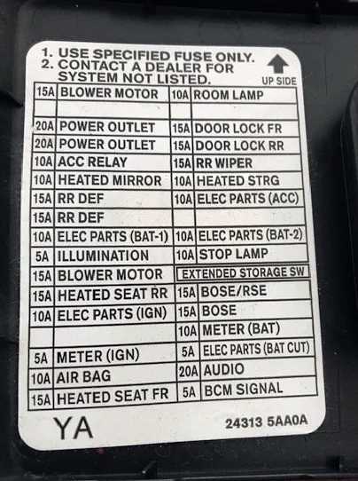2017 nissan murano fuse diagram