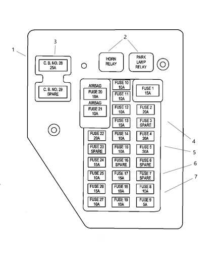 2006 dodge durango fuse panel diagram
