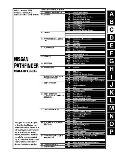 2011 pathfinder fuse diagram