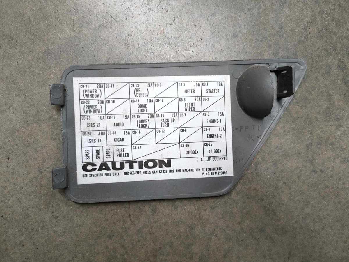 1996 holden barina fuse box diagram