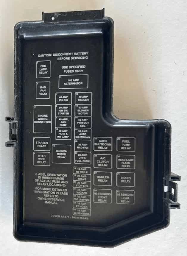 1992 dodge dakota fuse and relay diagram