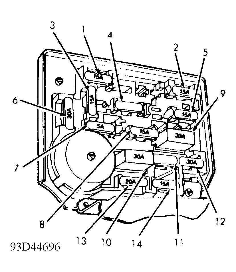 1988 ford bronco fuse diagram