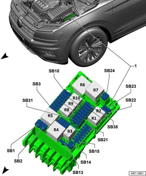 2019 vw tiguan fuse box diagram