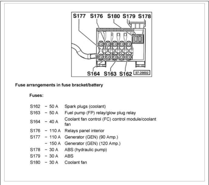 2001 passat fuse diagram