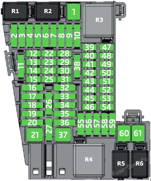vw polo 2015 fuse box diagram