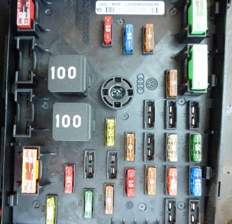 vw tiguan 2008 fuse box diagram