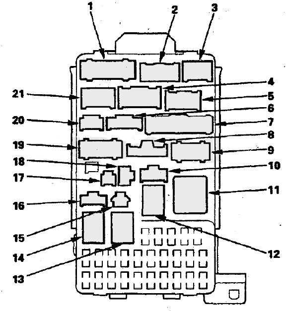 03 06 honda element under hood fuse box diagram